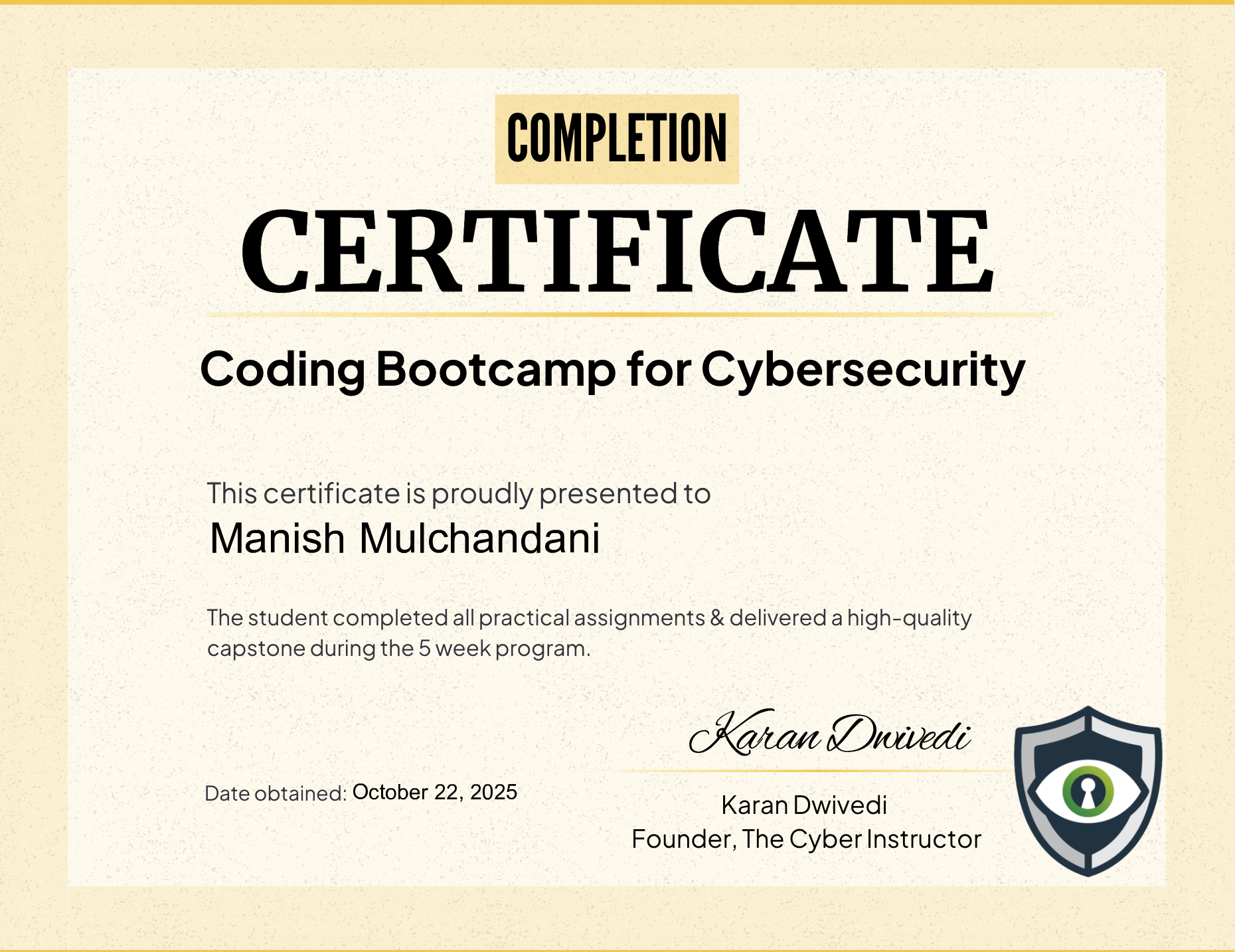 Manish Mulchandani - Coding Bootcamp For Cybersecurity Professionals